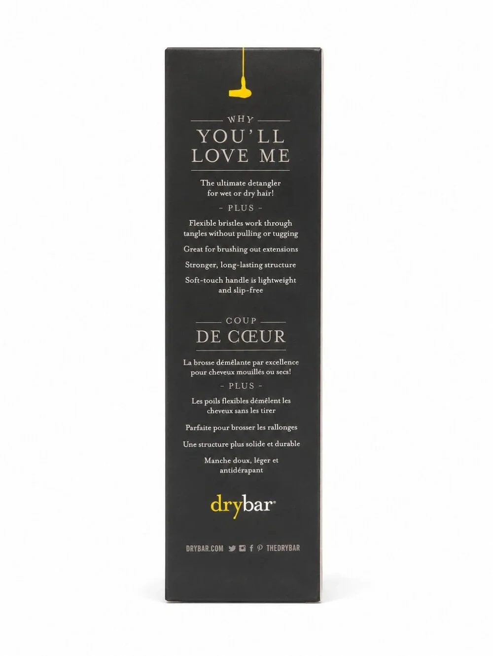 drybar Super Lemon Drop Daily Detangler Brush
